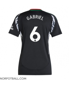 Billige Fotballdrakt Arsenal Gabriel Magalhaes #6 Replika Bortedrakt Dame 2024-25 Kortermet